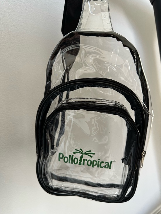 Pollo Tropical 🌴 Handbags - Clear Pollo Tropical logo Crossbody for Stadium /Concert Events w/Zipper & Strap